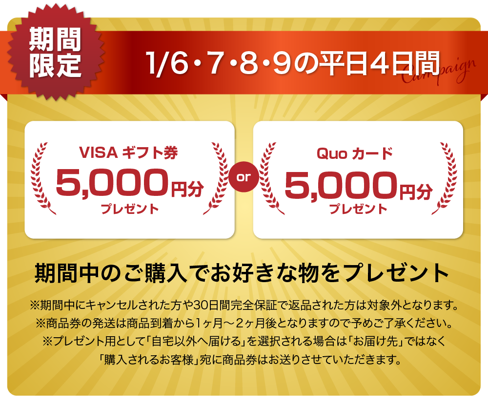 平日プレゼントキャンペーン