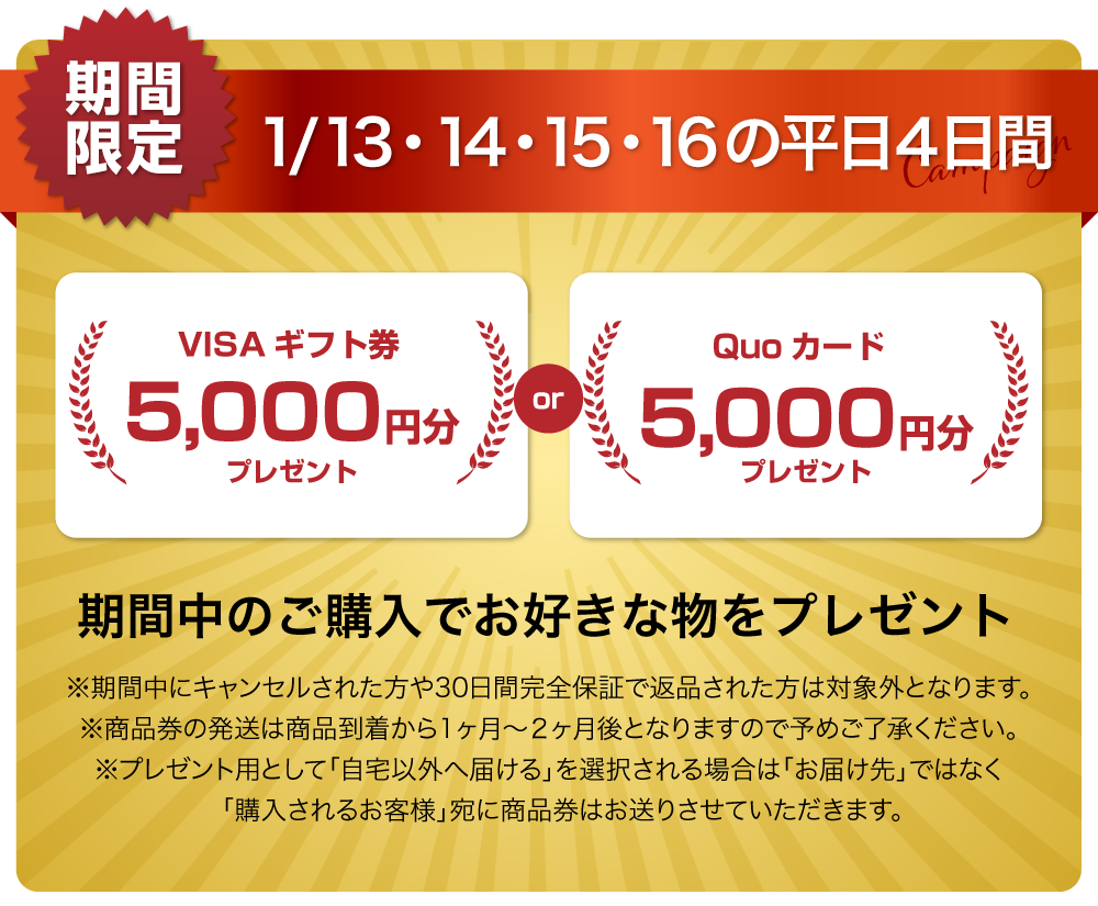 平日プレゼントキャンペーン