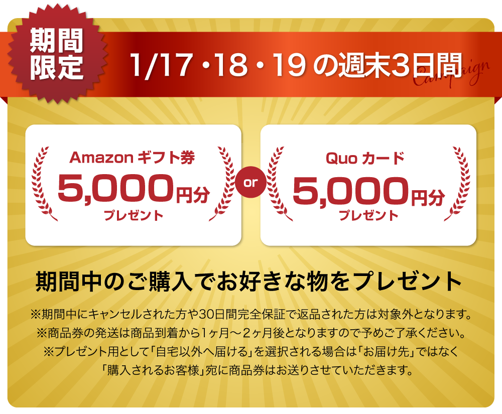 平日プレゼントキャンペーン