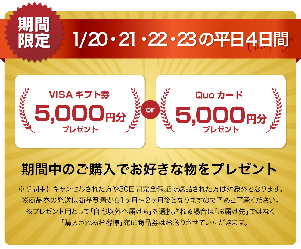 平日プレゼントキャンペーン