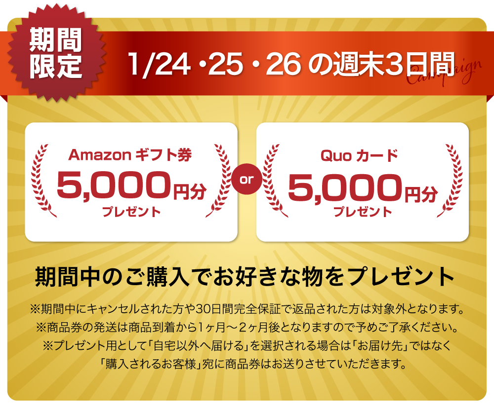 平日プレゼントキャンペーン