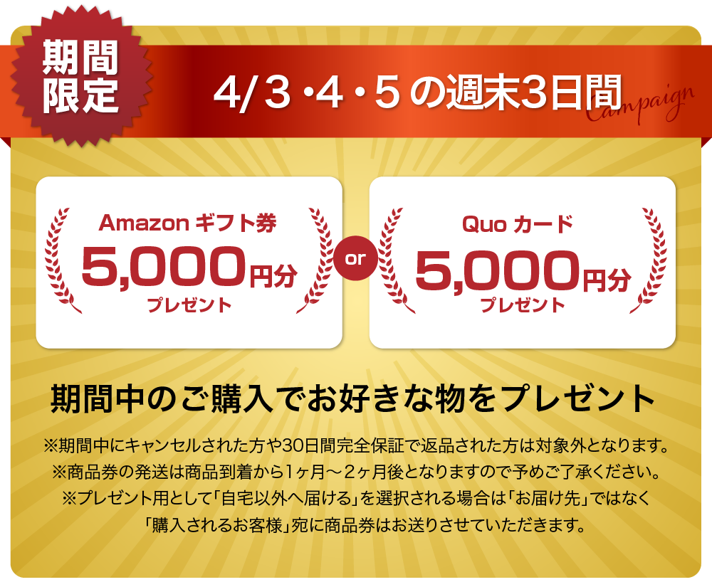 平日プレゼントキャンペーン